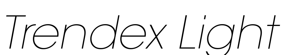 Trendex Light SSi Extra Light Italic Schrift Herunterladen Kostenlos